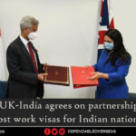 UK-India agrees on partnership -Boost work visas for Indian nationals.